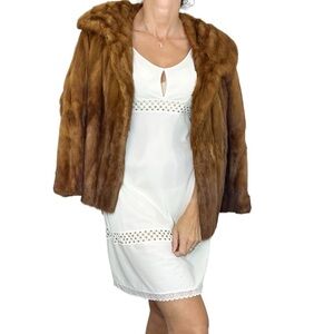 Vintage 60s 70s St Michael 100% nylon ivory cream lace detail full slip dress 36